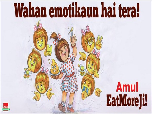 Amul's new doodle celebrating World Emoji Day (Image Source: Twitter)