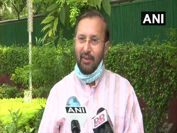 Union Minister Prakash Javadekar speaks to ANI in New Delhi [Photo/ANI]