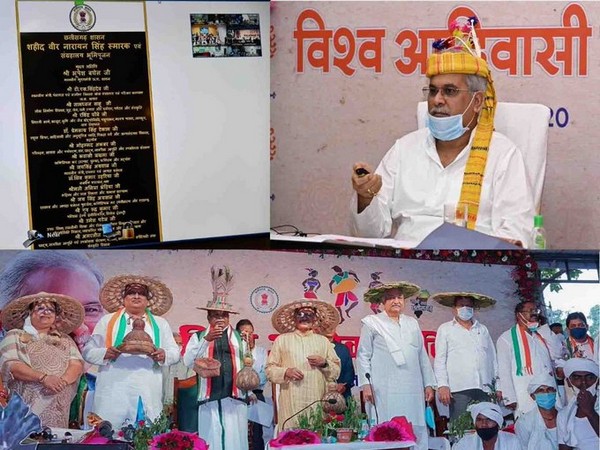 Chhattisgarh Chief Minister Bhupesh Baghel on Sunday laid e-foundation of the Shaheed Veer Narayan Singh memorial and museum. (Photo credit: Twitter)