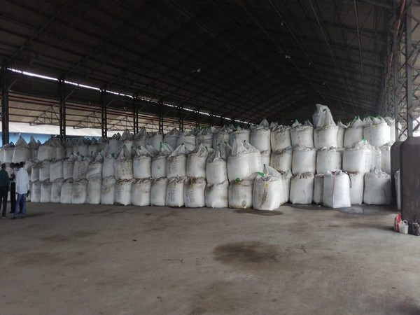 18000 tonnes of ammonium nitrate stored in a warehouse in Vishakhapatnam.