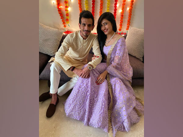 Yuzvendra Chahal with fiancee Dhanashree Verma (Photo/ Yuzvendra Chahal Twitter)