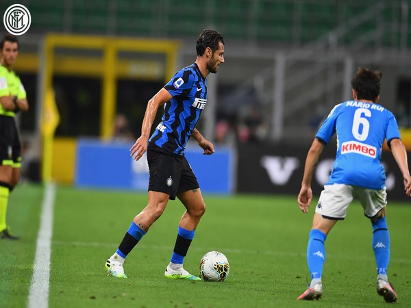 Inter Milan secured a 2-0 win over Napoli. (Photo Inter Milan Twitter) 