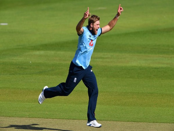 England's David Willey. (Photo/ ICC Twitter) 