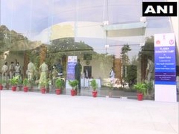 A plasma donation camp organised by the Assam Police in collaboration with State Health Department, National Health Mission, Assam (Photo/ANI)