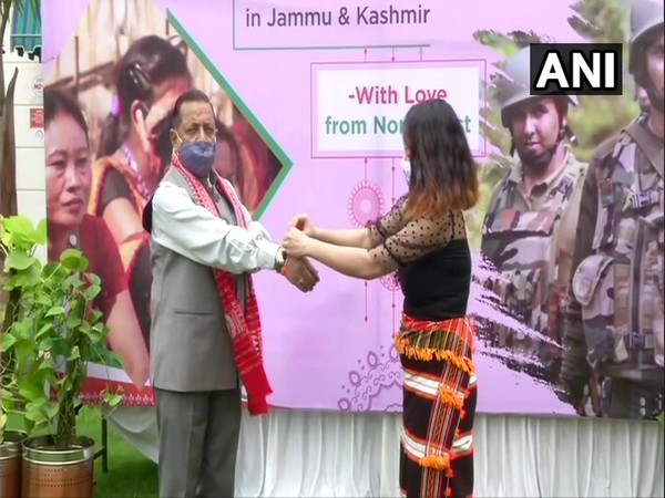 Women from the northeastern states tied rakhi to jawans from Armed/Paramilitary forces whose Battalions or Companies are deployed in Jammu And Kashmir & Ladakh.