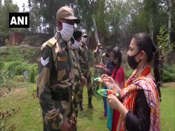 Border Security Force personnel celebrated Rakhi with locals in Ranbir Singh Pura.