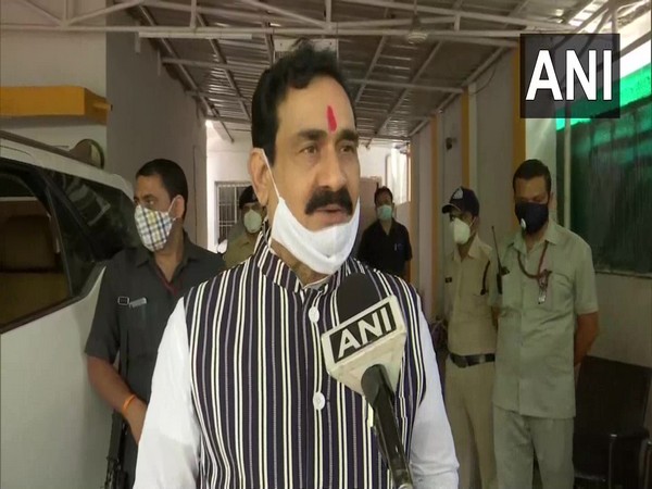 Madhya Pradesh Home Minister Narottam Mishra speaking to ANI in Bhopal on Monday. (Photo/ANI)