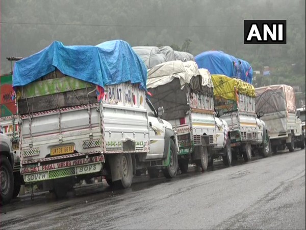 Trucks carrying essential items stranded 