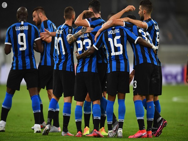 Inter Milan players during their clash against Bayer Leverkusen (Photo/ Inter Milan Twitter) 