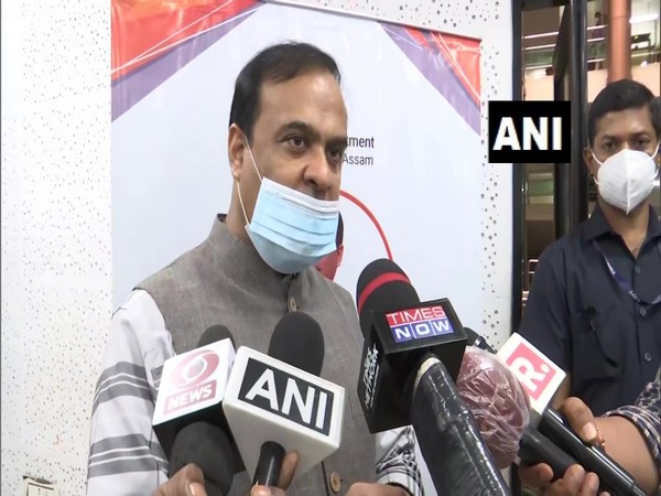 Assam Minister Himanta Biswa Sarma speaking to media reporters on Wednesday. Photo/ANI