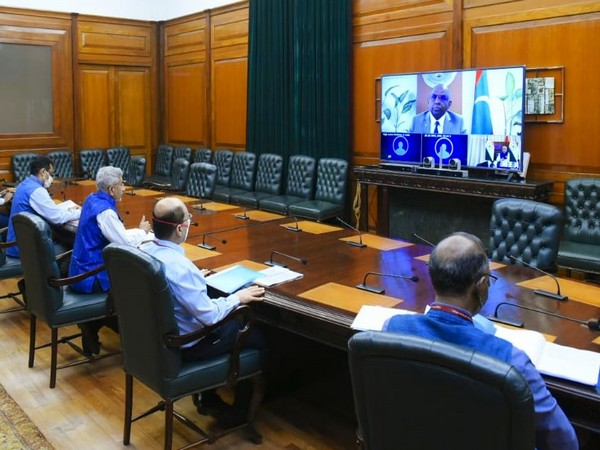 External Affairs Minister S Jaishankar and his Maldives counterpart Abdullah Shahid