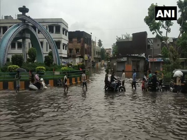Waterlogged streets in Surat, Gujarat. (Photo/ANI)
