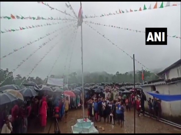 Independence Day was celebrated at a Naxal-affected village in Chhattisgarh [Photo/ANI]