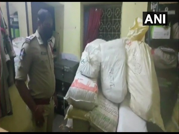 440 kg of cannabis worth Rs 32 lakh was seized from a house in Visakhapatnam's Gandhi Nagar on Sunday. (Photo/ANI)