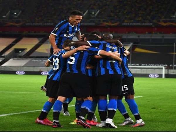 Inter Milan celebrates after winning semi-finals of Europa League. (Photo/ Andrea Ranocchia Twitter)