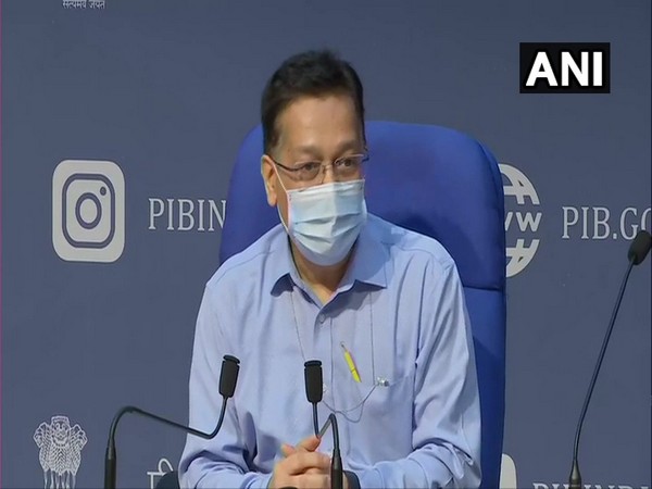 Union Health Secretary Rajesh Bhushan speaking to reporters in New Delhi on Thursday. [Photo/ANI]