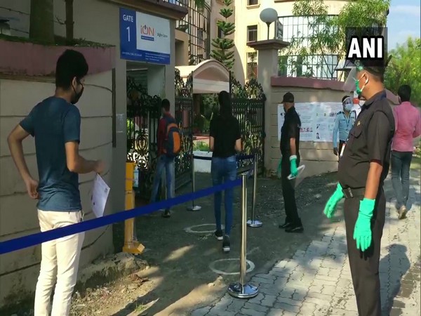 Students maintain social distancing at TCS Ion Digital Zone in Aluva, Kochi. (Photo/ANI)