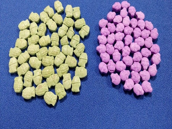 Chennai Air Customs seized 215 MDMA pills and 7 gram MDMA crystals. (Photo: ANI)