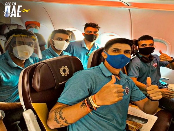 Delhi Capitals' players depart for UAE (Photo/ Delhi Capitals Twitter)