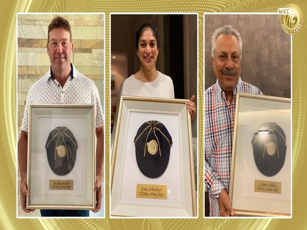 Jacques Kallis, Lisa Sthalekar and Zaheer Abbas (Photo/ ICC Twitter)