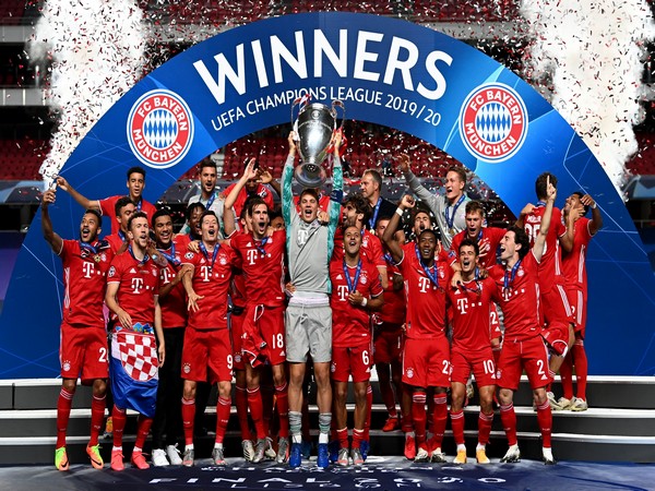 Bayern Munich players celebrating after the victory over PSG in the final. (Photo/ Bayern Munich Twitter)
