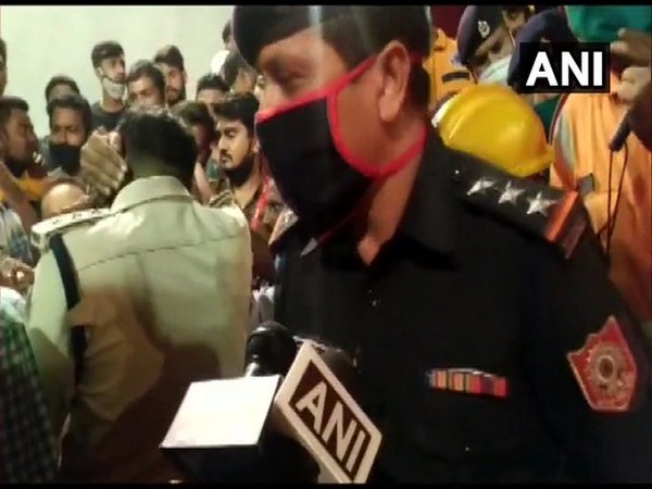 National Disaster Response Force officer speaking to media persons on Wednesday. Photo/ANI