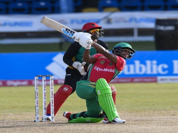 Guyana's Nicholas Pooran in action against St Kitts and Nevis Patriots (Photo/ CPL Twitter)