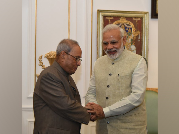 former president Pranab Mujherjee (left), Prime Minister Narendra Modi (right) (Photo/Twitter/Narendra Modi)