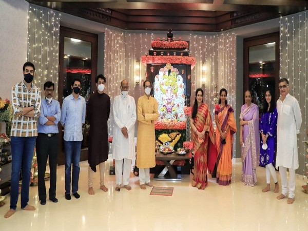 Sharad Pawar visited the residence of Chief Minister Uddhav Thackeray to offer prayers to Lord Ganesha. 
