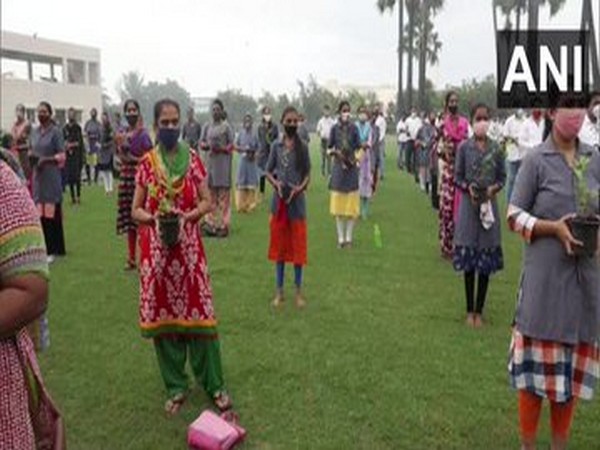 As many as 70,000 saplings are to be planted in Surat to mark PM Narendra Modi's 70th birthday (Photo/ANI)