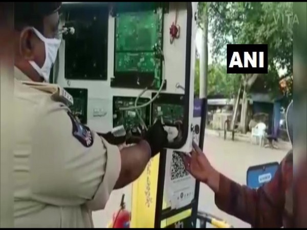 Two chips were found attached to the keypad of a fuel dispenser in  a Petrol Pump. (Photo/ANI)