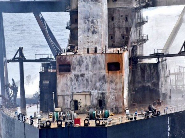 The large 333-metre long crude carrier is carrying over three lakh metric tons of crude oil for the Indian Oil Corporation from Kuwait to Paradip.