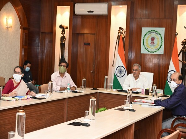 Bhupesh Baghel held a review meeting on prevention and treatment of COVID-19 in Chhattisgarh (Photo/ANI)