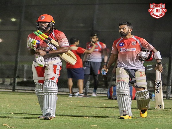 Kings XI Punjab's Chris Gayle and KL Rahul. (Photo/ Kings XI Punjab Twitter)