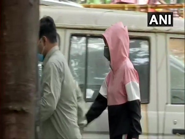 Rhea Chakraborty arrived at NCB's Mumbai office as part of investigation into Sushant Singh Rajput death case. [Photo/ANI]