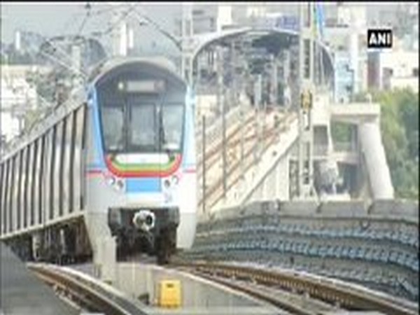 Hyderabad metro services resumed on Monday. (Photo/ANI)