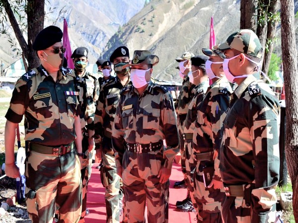 Director General of the BSF, Rakesh Asthana during his visit. 
