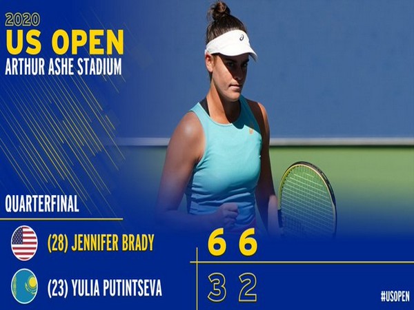 Jennifer Brady enters semi-finals of US Open (Photo/ US Open Twitter)