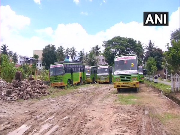 Private bus operators in Shivamogga have sought relief from the state government (Photo/ANI)
