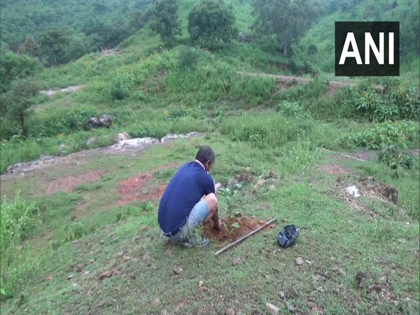 Gaya-based man has planted around 1 lakh saplings since 1982 at Brahmyoni hill. [Photo/ANI]