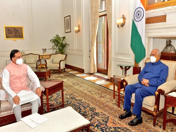 Union Education Minister Ramesh Pokhriyal Nishank called on President Ram Nath Kovind on Wednesday. [Photo/Twitter]