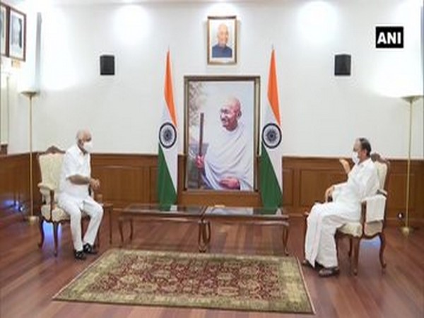 Karnataka Chief Minister BS Yediyurappa meets Vice President Venkaiah Naidu.