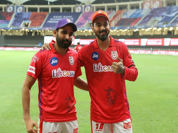 Mohammed Shami with KL Rahul. (Photo/ Kings XI Punjab Twitter) 