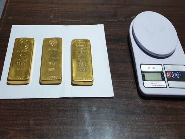Seized gold bars by Assam Rifles