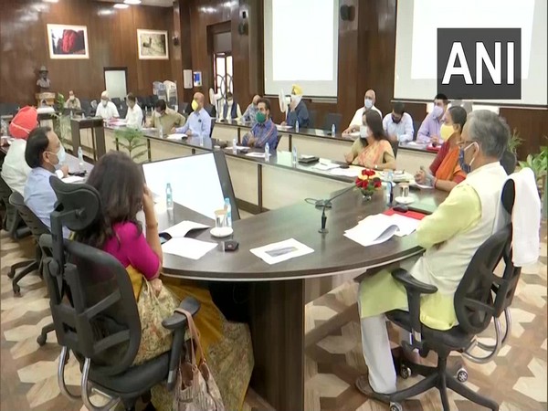 Visual from the launch of 'Mukhya Mantri Saur Swarojgar Yojana' in Dehradun. (Photo/ANI)