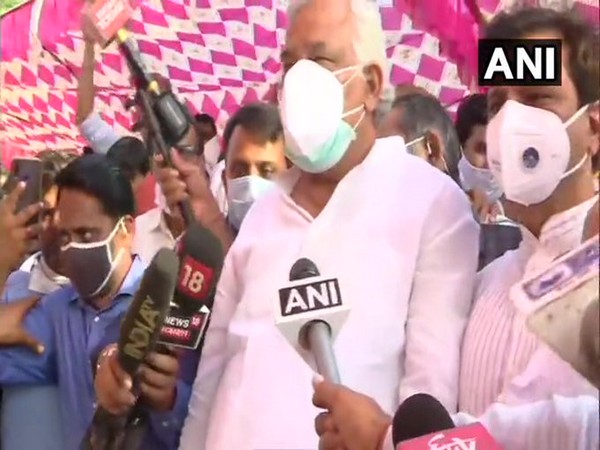 BJP MP KL Meena while speaking to the reporters on Saturday (Photo/ANI)