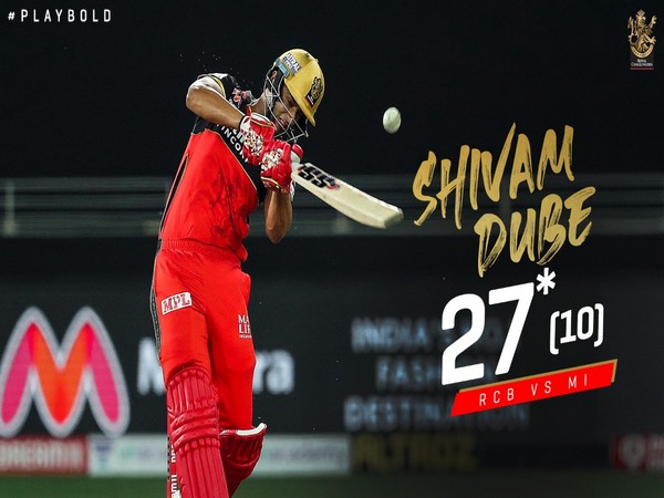 RCB's Shivam Dube (Photo/ RCB Twitter) 