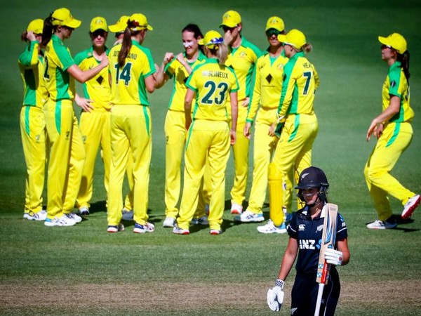 Australian women's cricket team in action against New Zealand (Photo/ ICC Twitter)