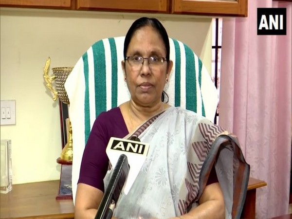 Kerala Health Minister KK Shailaja speaking to ANI on Sunday (Photo/ANI)