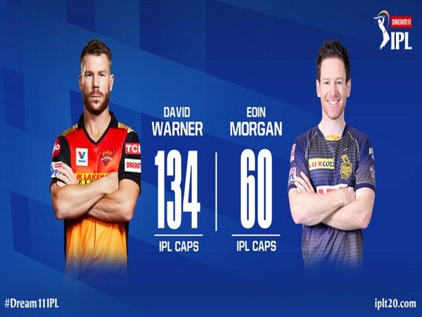 SRH skipper David Warner and KKR skipper Eoin Morgan. (Photo/ iplt20.com)